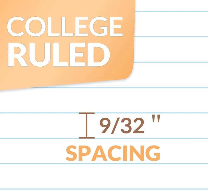 SUNEE دفاتر ملاحظات حلزونية، 6 عبوات، موضوع واحد، ورق مقاس كليه، 8" × 10-1/2"، 70 ورقة لكل دفتر، ألوان باستيل متنوعة للمدرسة - Image 3